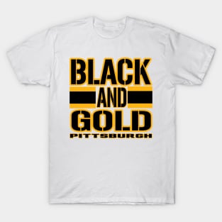 Pittsburgh LYFE Black and Gold True Football Colors! T-Shirt